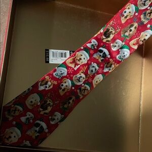 George Red Dog Holiday Tie
